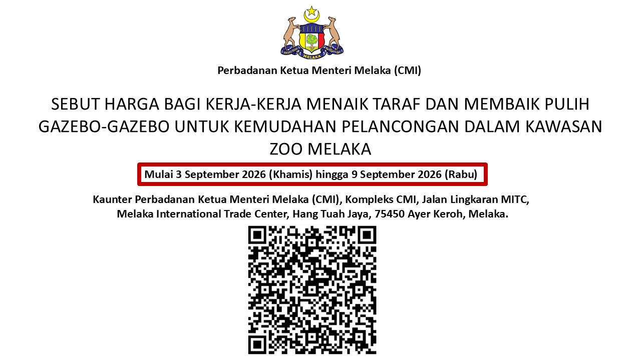 SEBUT HARGA BAGI KERJA-KERJA MENAIK TARAF DAN MEMBAIK PULIH GAZEBO-GAZEBO UNTUK KEMUDAHAN PELANCONGAN DALAM KAWASAN ZOO MELAKA