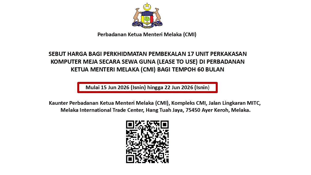 SEBUT HARGA PERKHIDMATAN PEMBEKALAN 17 UNIT PERKAKASAN KOMPUTER MEJA SECARA SEWA GUNA (LEASE TO USE)